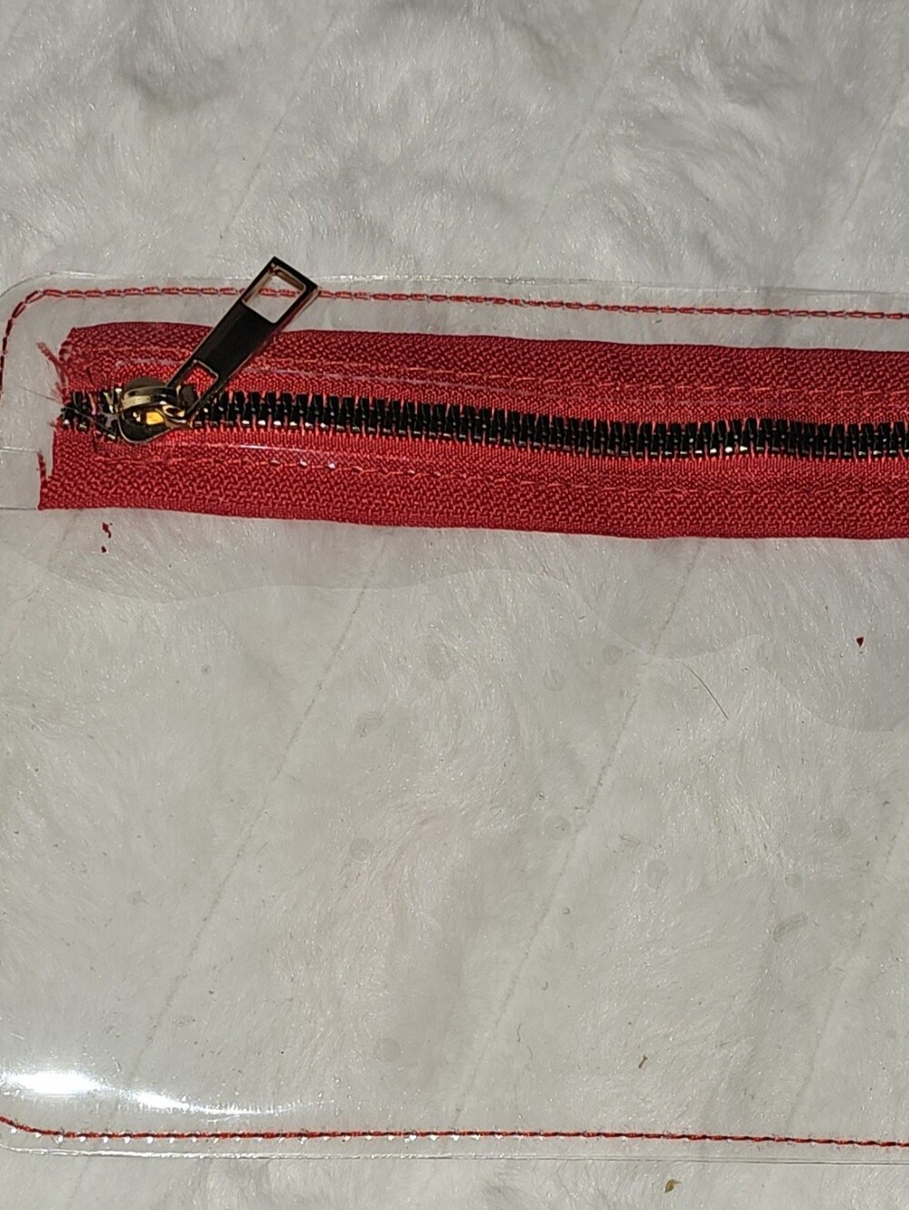 Ed Hardy Red Cherry Clear Tote Bag with Matching Pouch - Picture 6 of 6